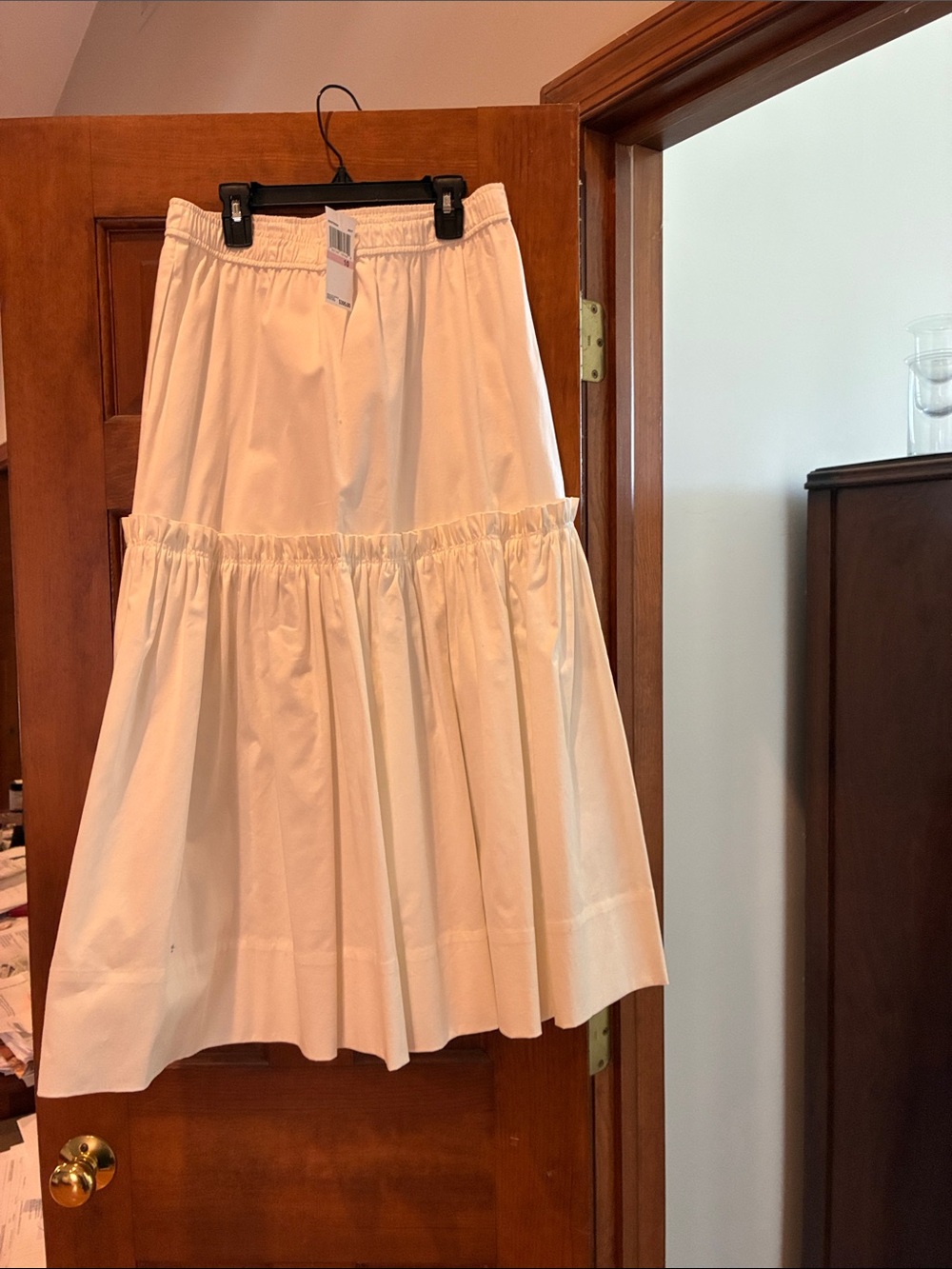 NWT A.L.C. Stretch cotton twill white skirt with pockets - pull-on size 10